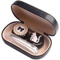 thumbnail image 1 of Contact Lens Case Cute Cartoon Design Contact Lens Case Joke Tweezers Portable Contact Lens Holder Storage Container Eye Care Kit for Home and Travel, Black Box Cat, 1 of 6