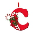 thumbnail image 3 of Adorno navideño con letras, decoración navideña, colgante con abalorios para bricolaje, decoración para de Navidad, corona de celebración, C, 3 of 8
