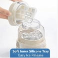 thumbnail image 3 of 2-in-1 Ice Cube Bottle with Ice Tray, Multifunctional Transparent Water Bottle Ice Maker, Portable Touch-Free Press-to-Release Iced Coffee Cup with Handle, Leakproof for Travel Home Office, 3 of 7