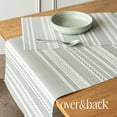 thumbnail image 6 of over&back 18x90 Reversible Striped Table Runner - UVA/UVB-Proof Table Runners - Waterproof Indoor and Outdoor Kitchen and Home Decor - Green, 6 of 9