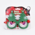 thumbnail image 3 of Weloille Christmas Tree Glasses Decor, Christmas Antlers Snowflake Christmas Tree Glasses Holiday Up Glasse, 3 of 4