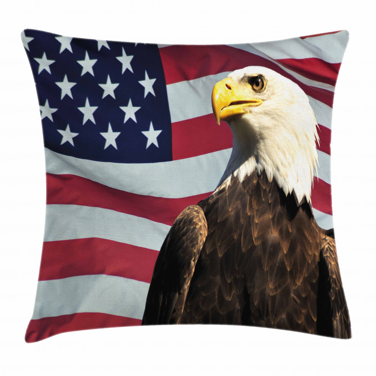 American Flag Eagle Freedom Throw Pillow Multicolor 18x18 