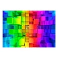 thumbnail image 2 of Tiptophomedecor Peel and Stick 3D Illusion Wallpaper Wall Mural - Colourful Blocks - Removable Wall Decals, 2 of 3