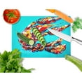 thumbnail image 2 of Carolines Treasures MW1161LCB Lucy the Crawfish in blue Glass Cutting Board Large 12H x 16W multicolor, 2 of 2