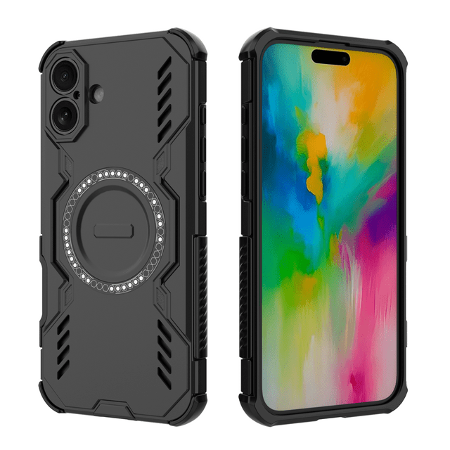 Funda GANGXUN para iPhone 16 Plus , magnética, resistente a golpes, con soporte, unisex, carga inalámbrica
