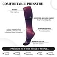 thumbnail image 2 of Rateoe Thunderstorm Violet Purple Compression Socks for Women and Men 20-30mmHg-Circulation Support Socks Knee High Nurse Pregnant Running Medical and Travel Athletic, 2 of 7