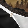 thumbnail image 3 of Castle Fairy Vintage Bear Silhouette Twin Duvet Cover,Floral Pine Twin Bedding,Sepia Dark Brown,Black Reversible,2pcs,No Comforter,1 Duvet Cover and 1 Pillowcase, 3 of 5