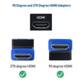 thumbnail image 2 of Cable Matters Combo-Pack 8K@60Hz / 4K@120Hz 270 Degree and 90 Degree HDMI Adapters with HDR (8K Right Angle HDMI Adapter/HDMI 90 Degree Adapter) in Black, 2 of 8