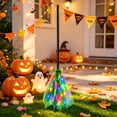 thumbnail image 3 of Halloween Lighted Witches Broom, 3‑Section Assemblable Mesh Broomstick with Colorful Lights, 14*6in, Festive Party Favor Ornament for Outdoor Festival Home Haunted House Halloween Decor, 3 of 8
