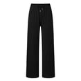 thumbnail image 4 of Huowey Wide Leg Sweatpants For Women Baggy Low Rise Joggers Pants With Pocket Drawstring Casual Daily Trendy Gym Athletic Bottoms,Black,L, 4 of 7