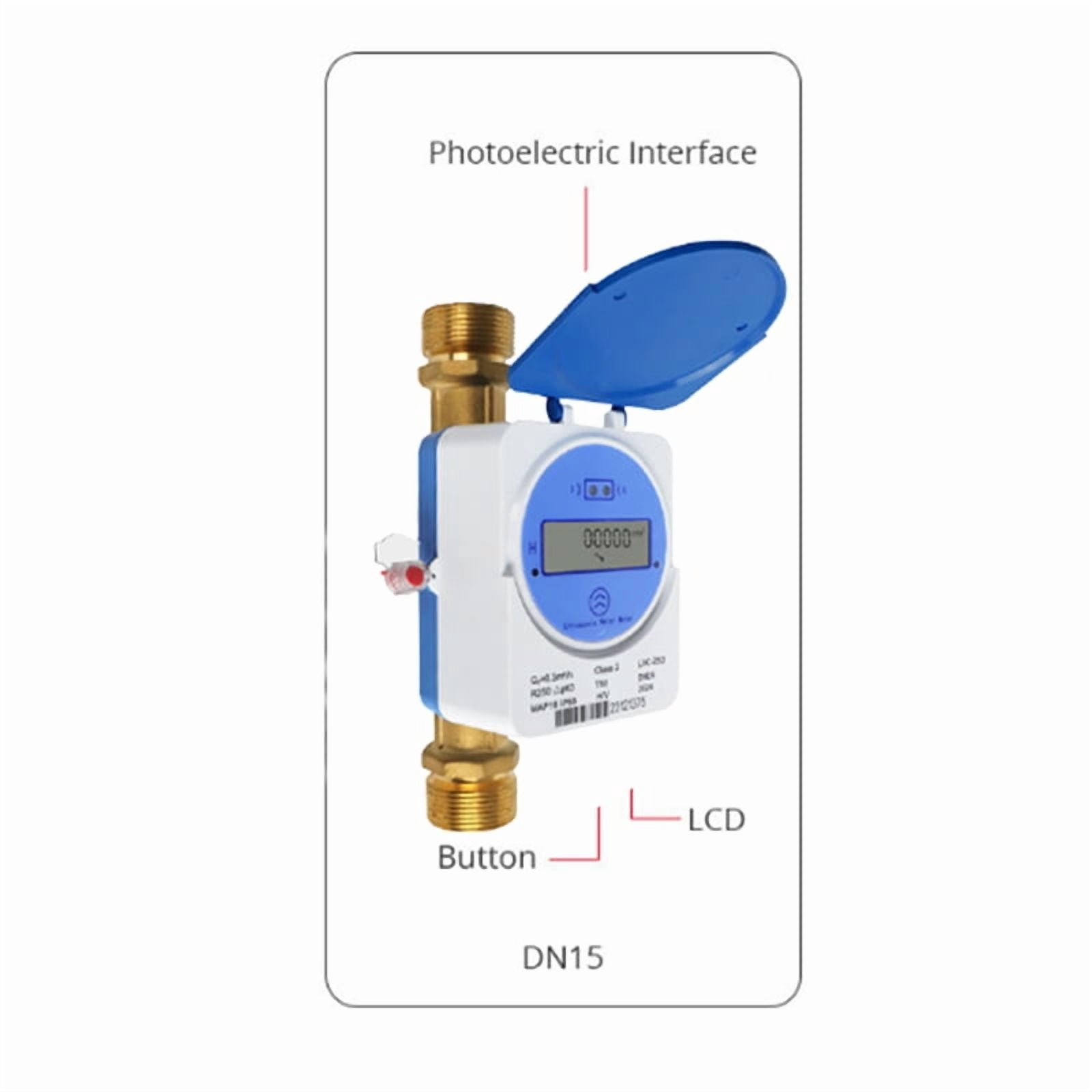 Tuya Zigbee Smart Ultrasonic Water Meter Dn25Mm Lcd Display Ip68 Works Water Quantity  Consumption Measurement