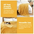 thumbnail image 5 of BNM Solid Fleece Soft Plush Blanket, King, Gold, 5 of 7