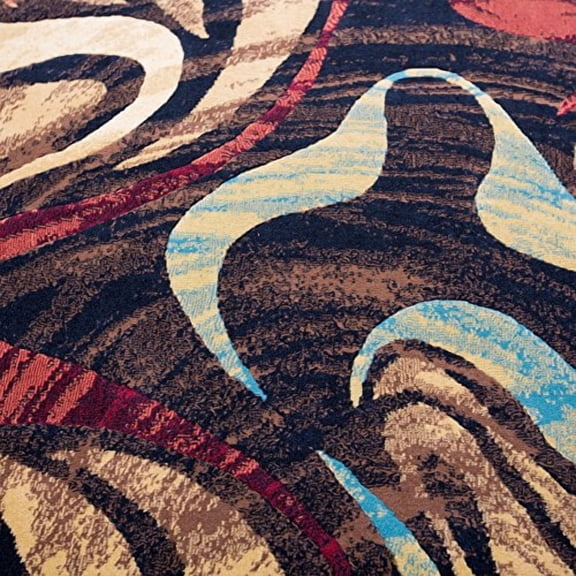 Home Dynamix Catalina Picasso Contemporary Abstract Area Rug, 7'10" x 10'2", Black/Brown