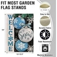 thumbnail image 2 of Welcome Winter Snow Small Decorative Garden Flag, Ornament Ball Snowflakes Yard Lawn Outside Decor, Christmas Holiday Farmhouse Burlap Outdoor Home Decoration Double Sided 12.5 x 18, 2 of 6