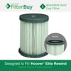 Hoover Elite Rewind Dust Cup Filter, Part # 59157055.  Designed by FilterBuy to fit ALL Hoover Elite Rewind Upright Bagless Vacuum Cleaners
