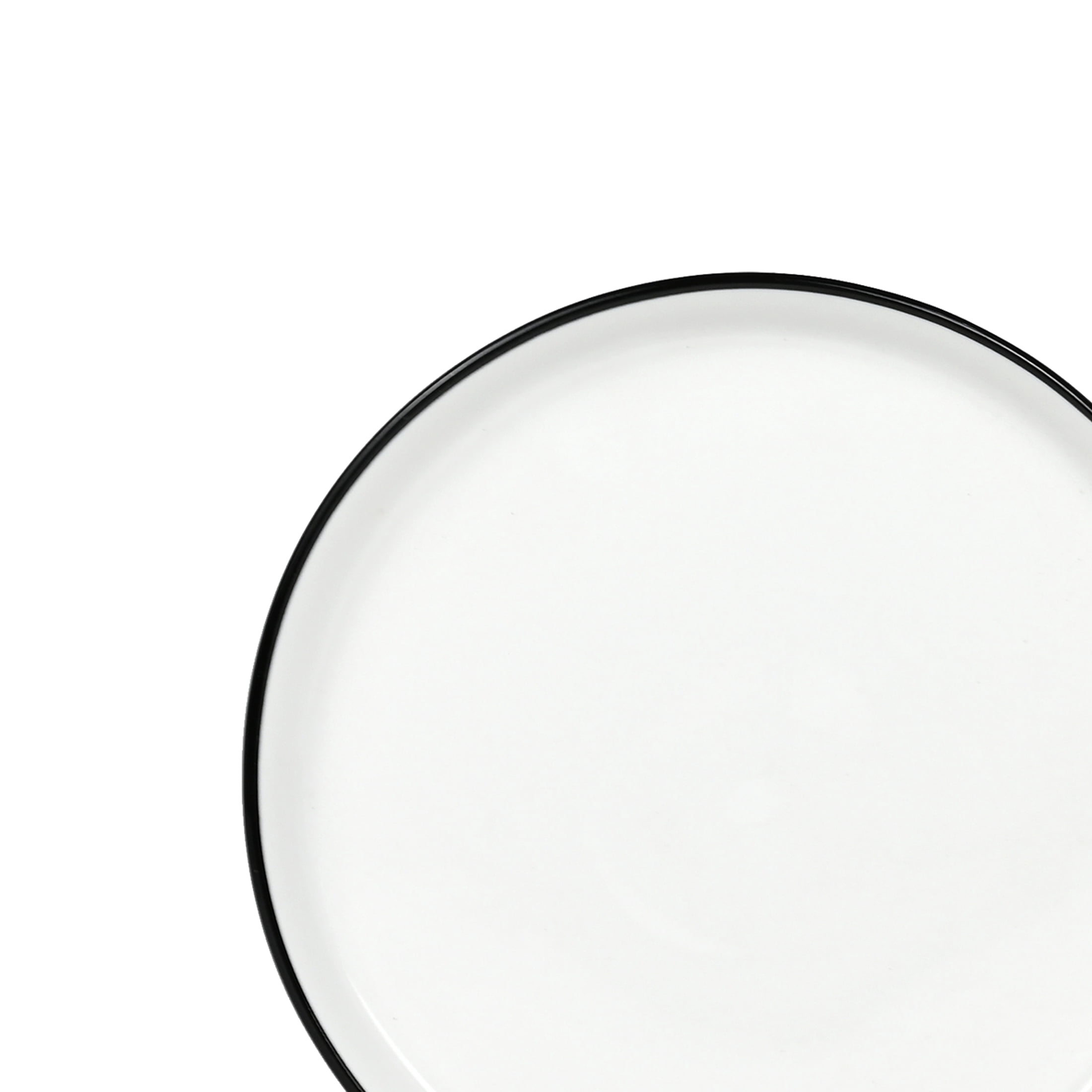 Mainstays Black Rim Round Stoneware Salad Plate, 7.6 in