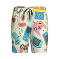 thumbnail image 4 of Gaeub Playing Video Games Printed Men's Short Pajama Pants, Lightweight Lounge & Sleep Bottoms Keep You Cool - 3X-Large, 4 of 9