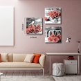 thumbnail image 3 of Rose Gold Wall Art Pink Flower Walls Decor for Girls Bedroom Black and White Floral Canvas Prints Picture Painting Home on Sets 3 Pcs Modern Bathroom Artwork Accessories Valentine Gift 12x12", 3 of 6
