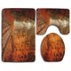 thumbnail image 1 of ABPHQTO Hojas de arce Juego de alfombras de baño de 3 piezas Alfombra de baño Alfombra de contorno y tapa de inodoro, 1 of 2