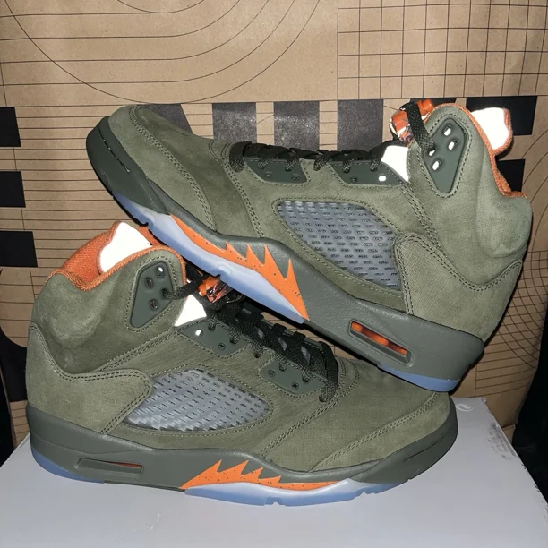 NEW N I-K-E A i r-Jor-dan 5 Retro Olive NBY DD0587-308 Men’s Size 9.5