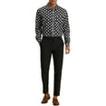 thumbnail image 2 of INSPIRE CHIC Men's Polka Dots Dress Shirts Button Down Long Sleeves Shirt, 2 of 5