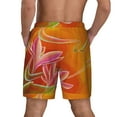 thumbnail image 4 of Gaeub Orange Flower Psychedelic Mens Swim Trunks Stretch Beach Shorts Quick Dry for Men Swim Shorts Swimwear with Pockets- XX-Large, 4 of 9