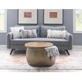thumbnail image 3 of Powell Wesmar Metal Indoor Drum Accent Table with Storage, 18.5" Tall, Brass, 3 of 11