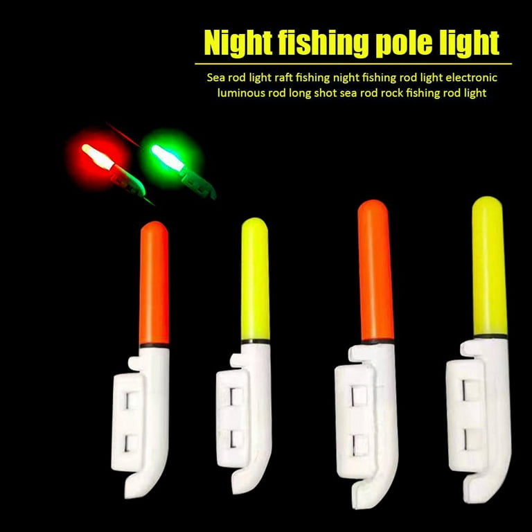 Xewsqmlo 8pcs Night Fishing Light Stick Electronic Luminous Fishing Rod  Tackle (Red) 