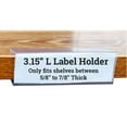 thumbnail image 4 of 3.15" L Wood Shelf Label Holder, Clip On Ticket Holder for Shelves .6" to .9" Thick, 100 Pack, 4 of 5
