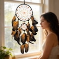 thumbnail image 6 of Dream Catcher with Luminous Beads & Feathers - Handmade Wall Hanging Ornament for Bedroom, Living Room, and Boho Home Decor, Festival Gift for Adults &, 6 of 6