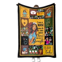 Nurse Gifts for Women Super Soft Throw Blankets for Nurse RN Gifts for Nurses Women Nurses Week Gifts Thank You Present for Nurses 50x60 (Blue)