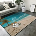 thumbnail image 3 of Area Rugs For Living Room Decor - Shopping Cart On Tropical Beach Soft Anti Slip Throw Washable Rugs 5x7 For Bedroom, Indoor Carpet For Bedroom Living Room 80x58In, 3 of 7