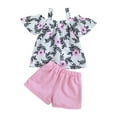 thumbnail image 4 of KEXE Girls 2 Piece Outfits Baby Girl 18 Months Clothes Toddler Girls Clothes Summer Outfits Baby Kids Short Sleeve T-Shirt Tops Shorts Sets, 4 of 8