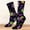 Black, variant on Thigh High Stockings Cute Animal Pattern Knitted Warm Mid Calf Socks Thermal Socks White One Size