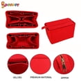 thumbnail image 6 of Spencer Felt Purse Bag Organizer Insert Bag In Bag with Zipper Handbag Tote Shaper Fit Speedy Neverfull "Red,Medium", 6 of 7