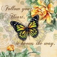 thumbnail image 3 of Gango Home Decor Butterflies & Flowers Inspirational Quotes Wall Art; Four Beige 12x12in Art Prints in Brown Frames, 3 of 8