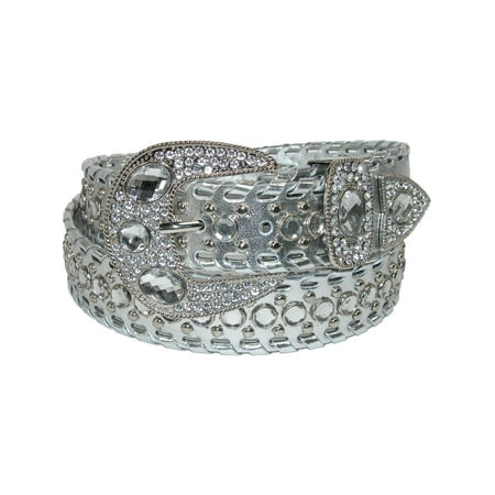- Women's Western Belt with Rhinestones and Studs