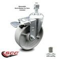 thumbnail image 2 of Semi Steel Swivel TS Caster w/Roller Bearing-5" Wheel&12MM Stem w/Total Lock BRK, 2 of 2