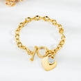 thumbnail image 3 of Pulsera de acero inoxidable para mujer, pulsera de moda, pulseras, 3 of 4