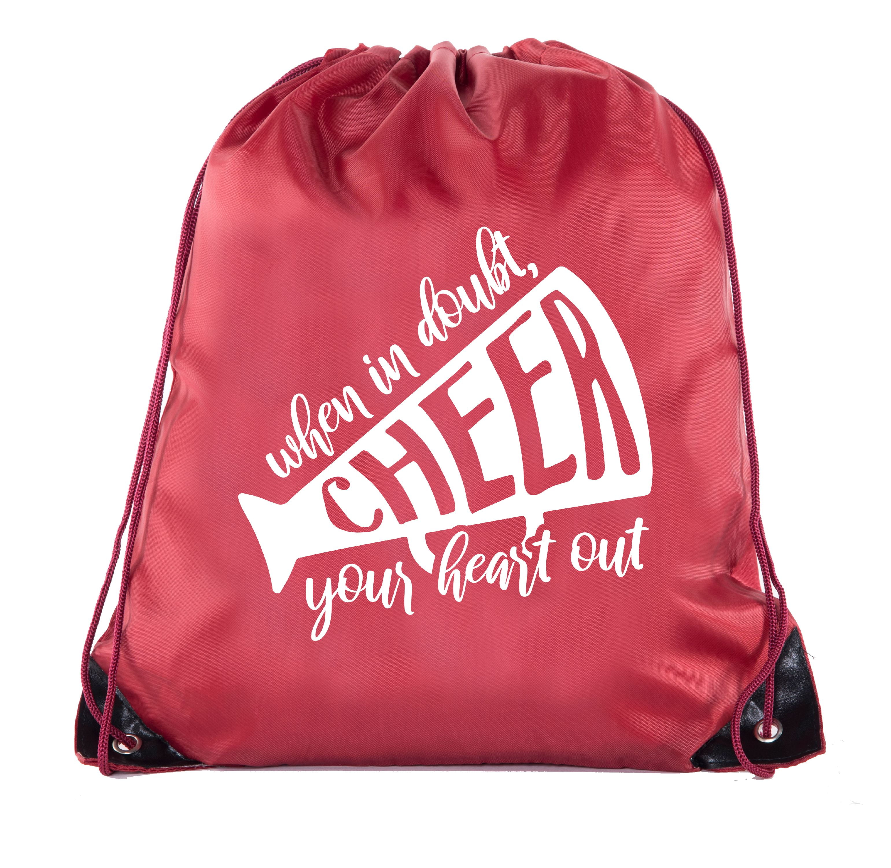 red cheer bag
