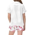 thumbnail image 5 of CONROSES Girls Pajama Set Cartoon Horse Graphic Short Sleeve Pjs Tops Shorts Loungewear Sets Cozy Nightwear Sleepwear, 5 of 5
