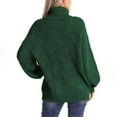 thumbnail image 4 of Lovskoo Sweaters for Women Trendy Long Sleeve Pullove Turtleneck Casual Sweater Tops Green, 4 of 6