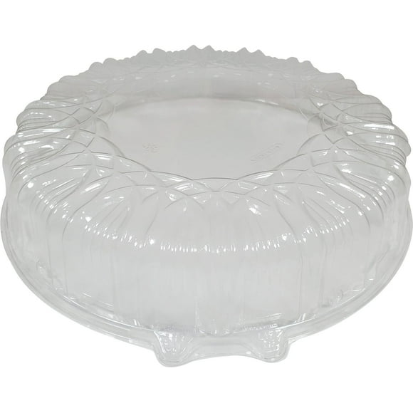 Rhino-Foil 18" Clear Plastic Lids for Round Catering Trays - 50 Pieces - Food Service & Catering Supplies (50ct)