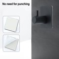 thumbnail image 4 of Stainless Steel Black Robe Towel Holder Hooks Self Adhesive Wall Door Mounted, 4 of 6