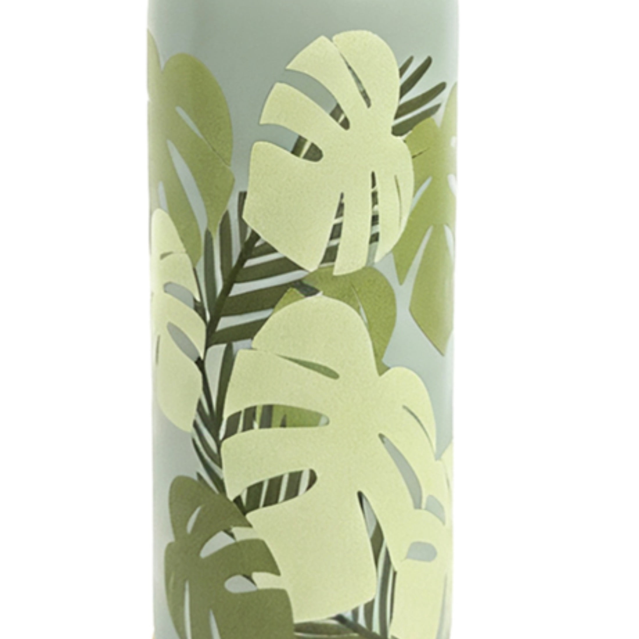 Insulated Water Bottle with Monstera Design