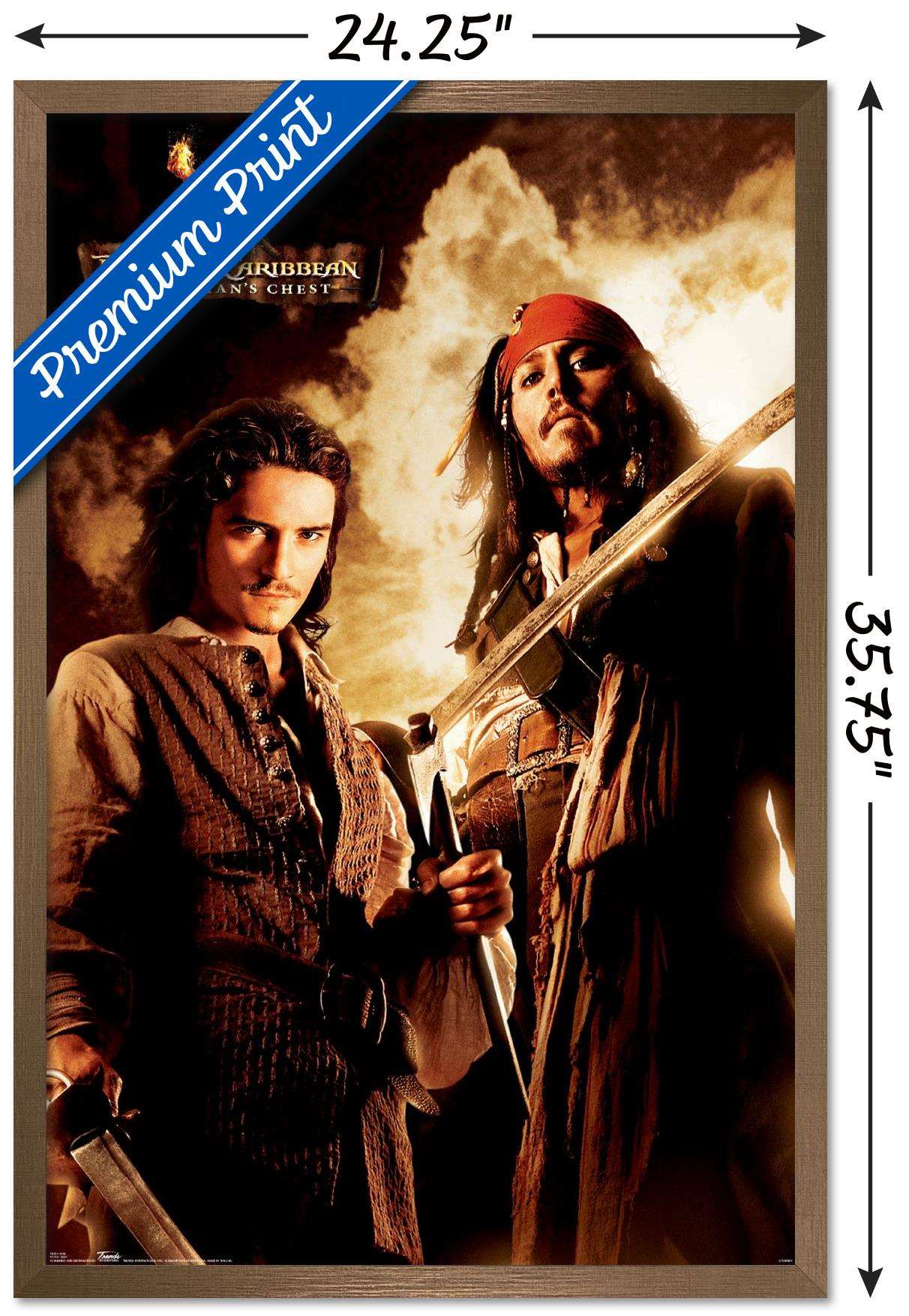 Disney Pirates of the Caribbean: Dead Man's Chest - Duo Wall Poster, 22.375" x 34", Framed