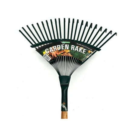 Kole Imports GA039-2 22-Prong Wood-Handle Garden Rake - Pack of 2