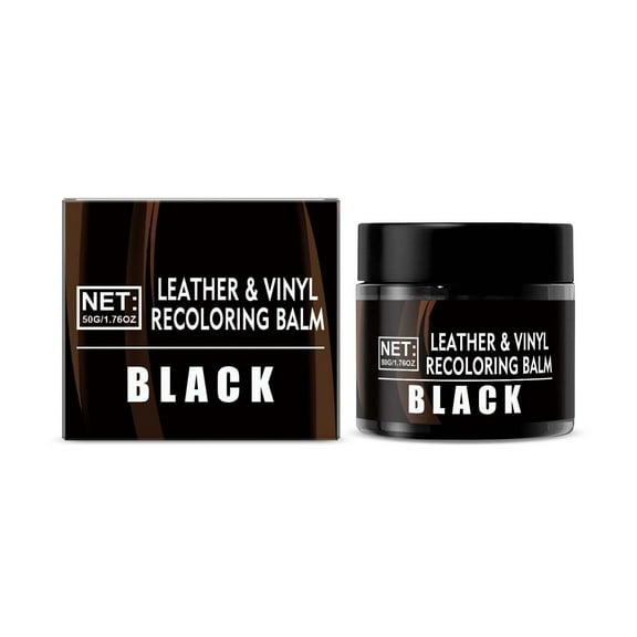 Leather Recoloring Balm, Black Leather Repair Kit for Furniture, Leather Dye, Leather Color Restorer for Couches, Leather Couch Paint | Repair, Restore Faded & Scratched Leather