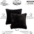 thumbnail image 3 of 18 X 18 Throw Pillow Down Feather , Square Couch Pillow Limited Baby Black Panther Fabulous Faux Fur Pillowcase & Shell, 1 PCS, 2-tone Decorative Luxury Style for Sofa, Bedroom, Adjustable Fill Zipper, 3 of 5