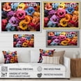 thumbnail image 4 of Designart "Colorful Pansies landscape Vibrant" Floral Floater Framed Wall Art Print, 4 of 7